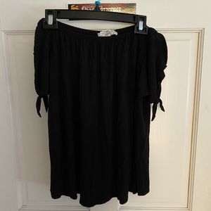 Black off the shoulder top